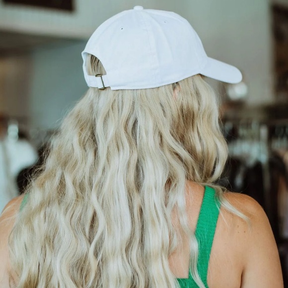 White Bride Hat with Gold or Pink Embroidery - Picture 2 of 4